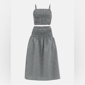 No Boundaries Smocked Cami Top and Maxi Skirt Set, 2-Piece